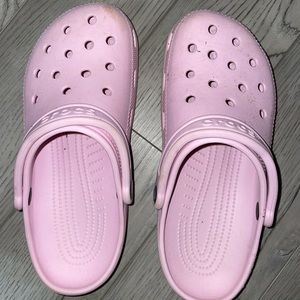 Pink crocs